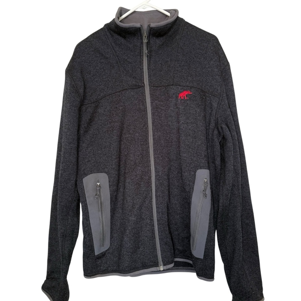 Tuskwear Collection Men’s Sz L Alabama Zip Fleece Knit Jacket Zip Pockets